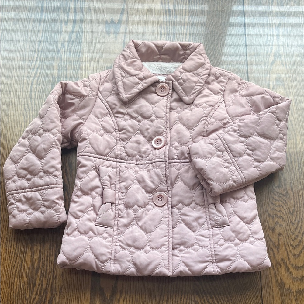 Maya Light Pink Quilted Kids Puffer Jacket